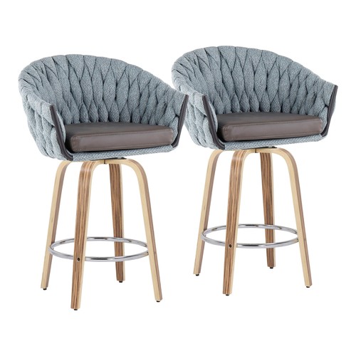 Braided Matisse 26" Fixed-height Counter Stool - Set Of 2